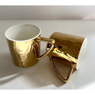 Luxury White And Gold Plated Coffee Mugs - DesignedBy The Boss