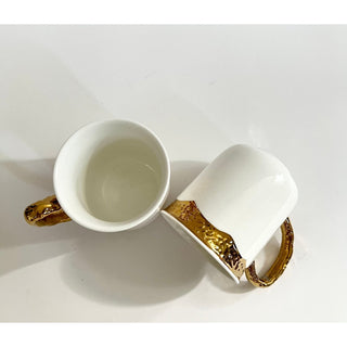 Luxury White And Gold Plated Coffee Mugs - DesignedBy The Boss