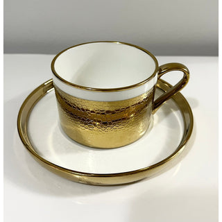 Luxury White Gold Or Silver Plated Coffee Mugs With Saucer - DesignedBy The Boss