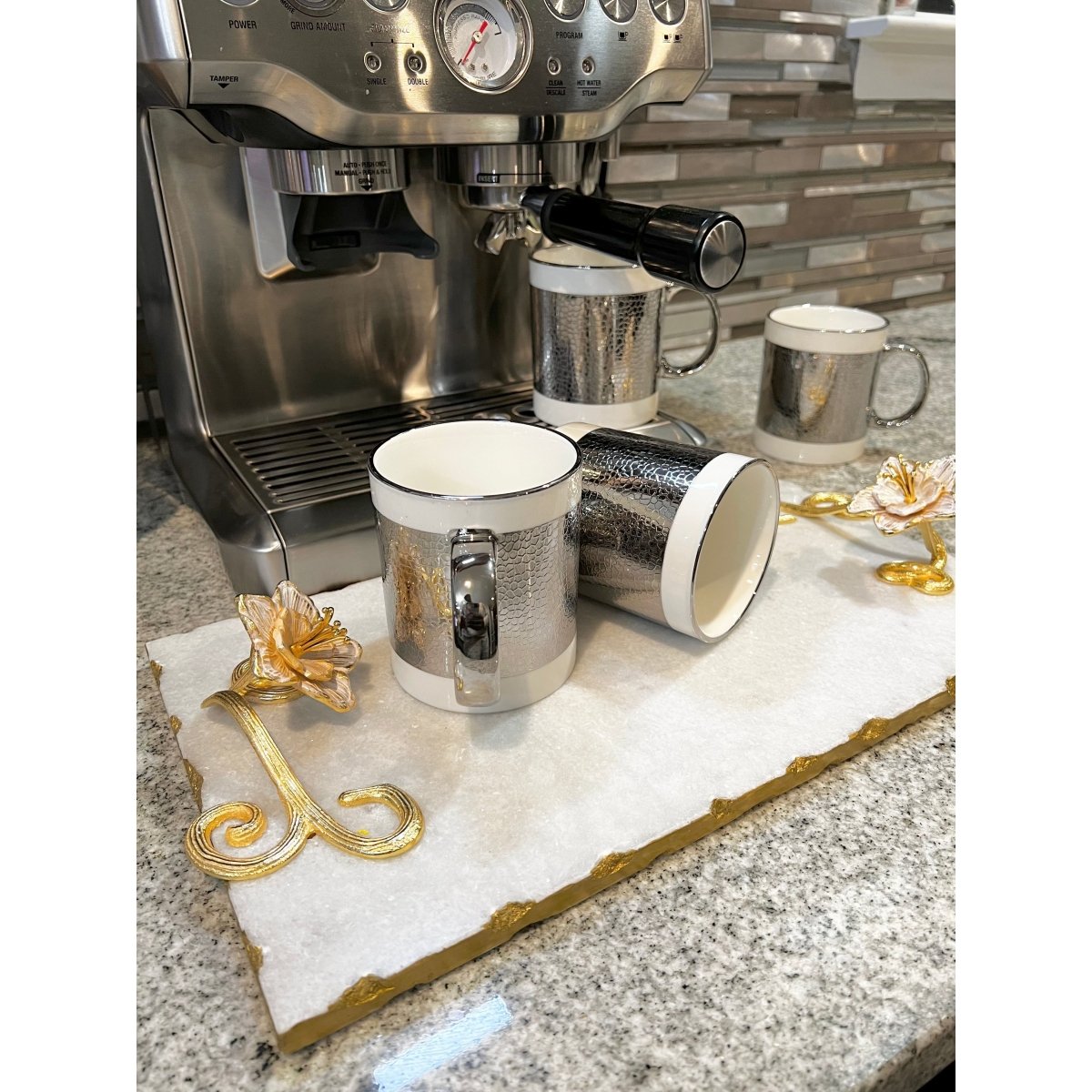 White Gold Porcelain Coffee Mug (Set of 2pcs) – GOOD HOMES