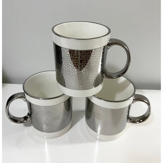 Luxury White Gold / Silver Plated Coffee Mugs - DesignedBy The Boss
