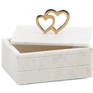 Marble Decorative Storage box with a heart design - DesignedBy The Boss