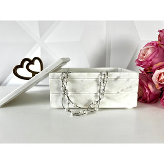 Marble Decorative Storage box with a heart design - DesignedBy The Boss