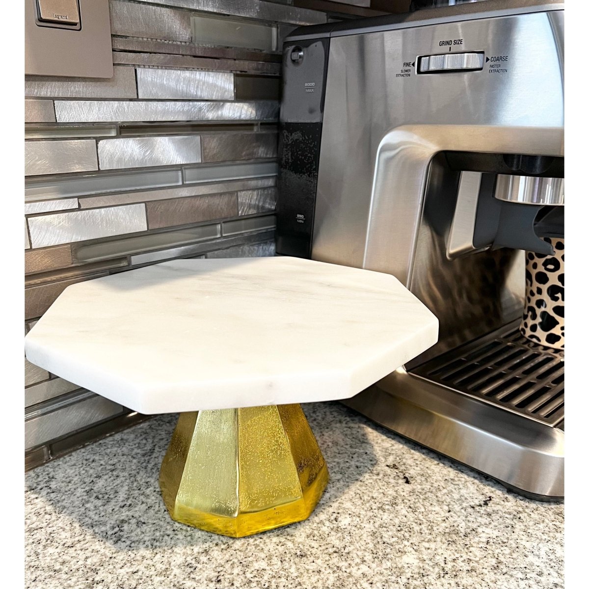 Marble Riser With Gold Finish Pedestal – DesignedBy The Boss