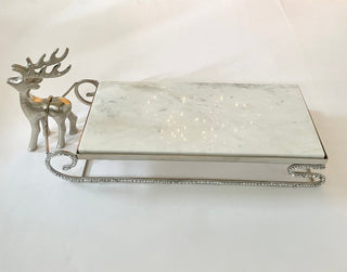 Marble Sleigh Serving Tray With Details - DesignedBy The Boss