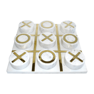 Marble Tic-Tac-Toe - White Gold - DesignedBy The Boss