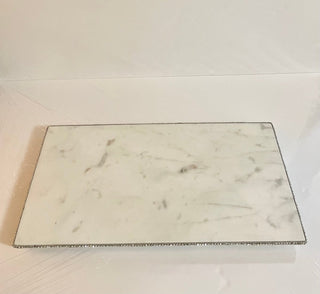 Marble Tray With Silver Details - DesignedBy The Boss