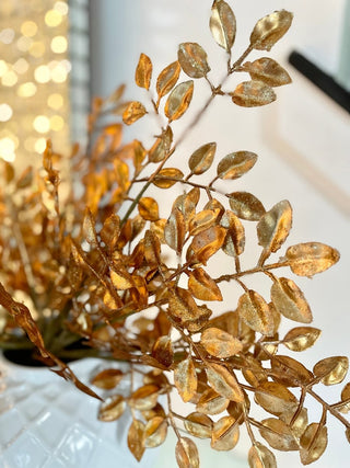 Metallic Ficus Glitter Leaf Branch - DesignedBy The Boss