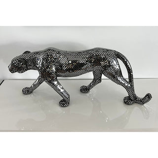 Mirrored Walking Leopard Sculpture - DesignedBy The Boss