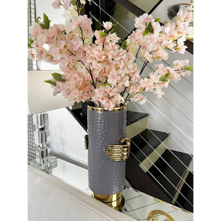 Modern Flower Vase With Gold Hands Unique Design - DesignedBy The Boss