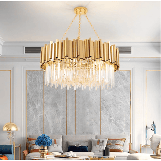 Modern Luxury Gold Crystal Round Chandelier - DesignedBy The Boss
