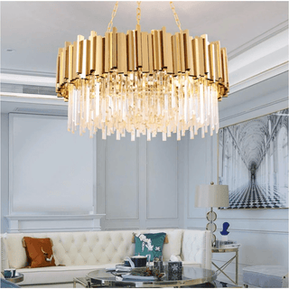 Modern Luxury Gold Crystal Round Chandelier - DesignedBy The Boss