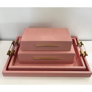 Pink Shagreen Decorative Boxes - DesignedBy The Boss