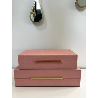 Pink Shagreen Decorative Boxes - DesignedBy The Boss