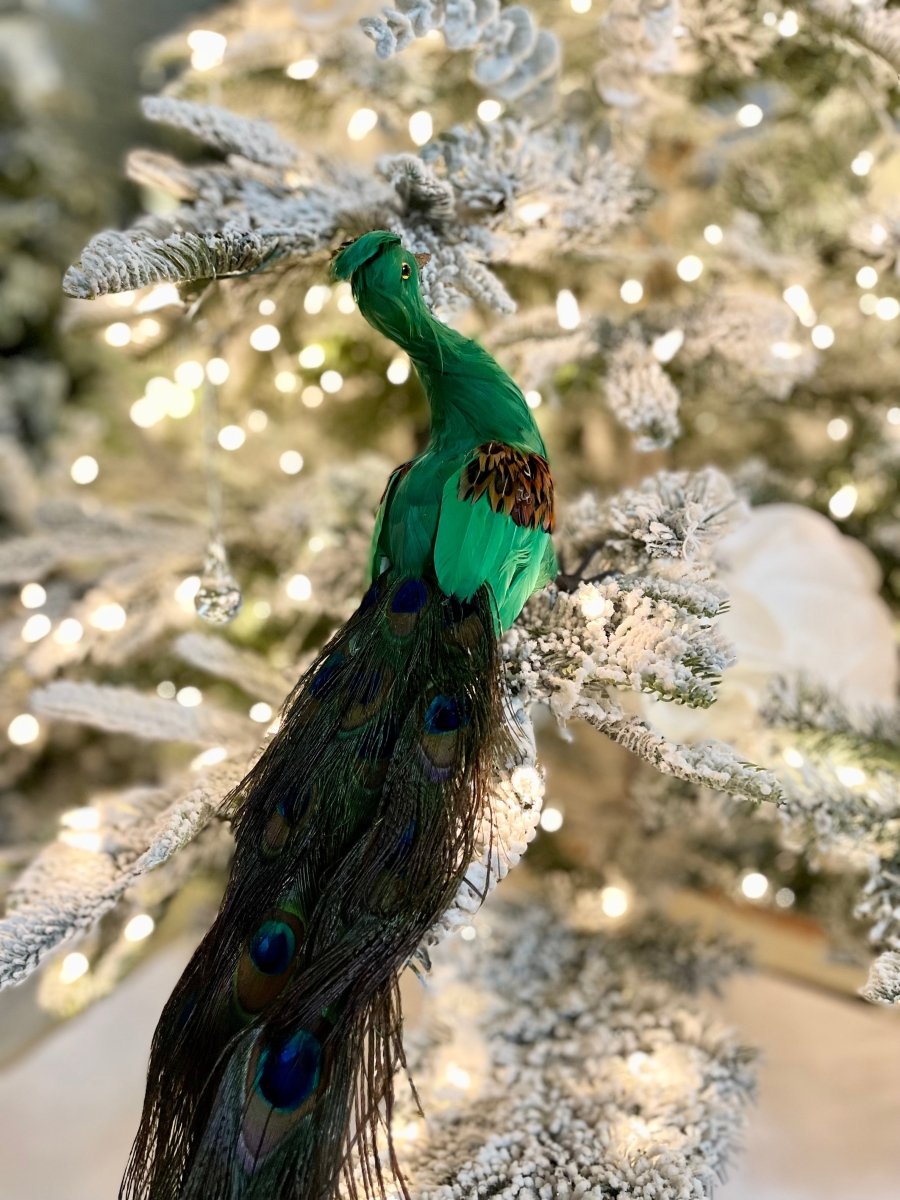 Awesome peacock tree  Peacock christmas decorations, Peacock