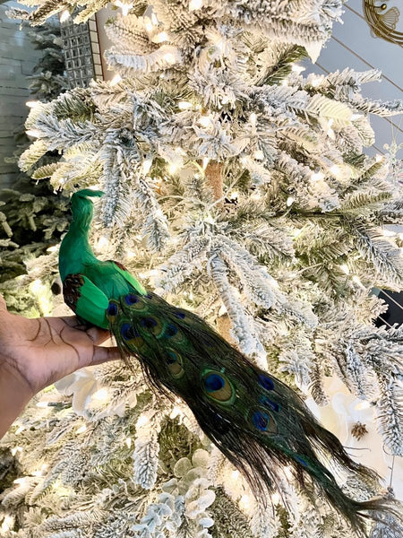 Real Feather Peacock, Christmas Tree Decorations – DesignedBy The Boss