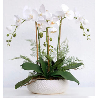 Real Touch 3 Stems White Phalaenopsis Arrangement - DesignedBy The Boss