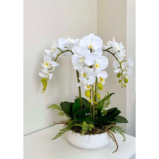 Real Touch 3 Stems White Phalaenopsis Arrangement - DesignedBy The Boss