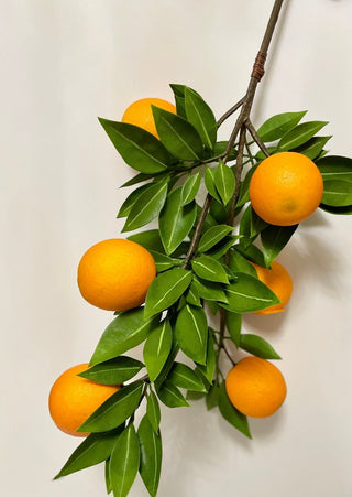 Real Touch Orange Long Branch With Foliage Artificial, Realistic Citrus Fruit (Pack Of 2) - DesignedBy The Boss