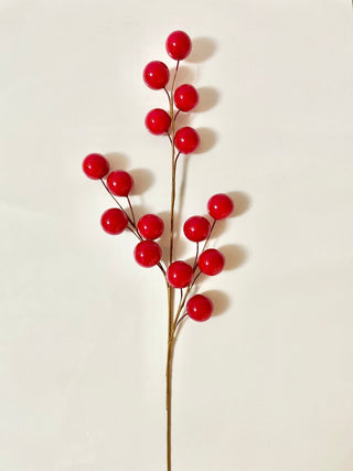 Red Cherry Pick Stem - Luxury Holiday centerpiece - DesignedBy The Boss