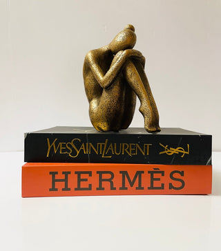 Seated Woman-Sculpture For Home Decor - Lady Bookends, Set of 2 - Bronze and Copper - DesignedBy The Boss