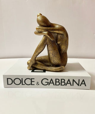 Seated Woman-Sculpture For Home Decor - Lady Bookends, Set of 2 - Bronze and Copper - DesignedBy The Boss