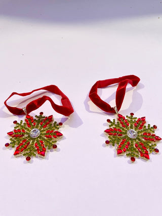 Set Of 4 Jeweled Christmas Ornaments - Holiday Decor - DesignedBy The Boss