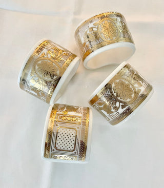 Set Of 4 Napkin Rings, Bone China - DesignedBy The Boss