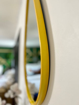 Shimmery Yellow-Gold TearDrop Mirror - DesignedBy The Boss