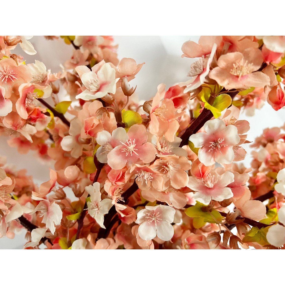 4 Branches Artificial Cherry Blossom Branches Flowers Stems Silk