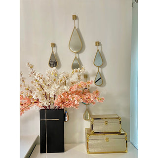 Silk Cherry Blossom Branches, Artificial Cherry Blossom Stems Flowers Vase Arrangements - 3pcs. - DesignedBy The Boss