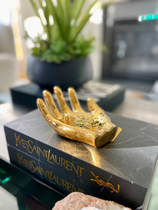 Small Gold Ceramic Hand Tray Decoration - DesignedBy The Boss