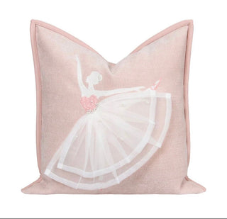 Soft Pink Ballerina Decorative Pillow Cover | High Quality Design| Luxury Modern ( Set Of 2) - DesignedBy The Boss