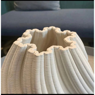 White 3D Print Modern Ceramic Vase Unique Design - DesignedBy The Boss