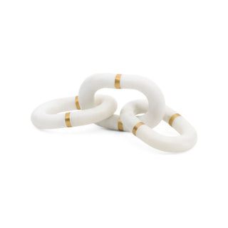 White And Gold Marble Chain Link - DesignedBy The Boss