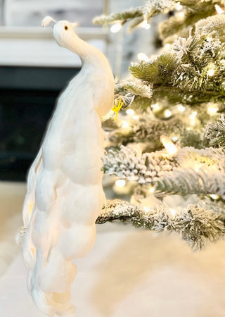 White Beaded Glass Christmas Ornament (Set Of 4) - DesignedBy The Boss