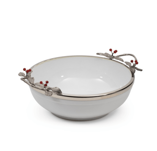 White Ceramic Bowl With Handle Detail - DesignedBy The Boss