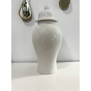 White Ceramic Lidded Ginger Jar - DesignedBy The Boss