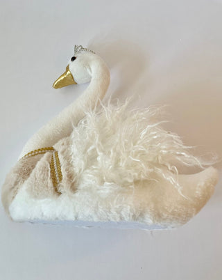 White Elegant Furry Swan With Tiara - DesignedBy The Boss