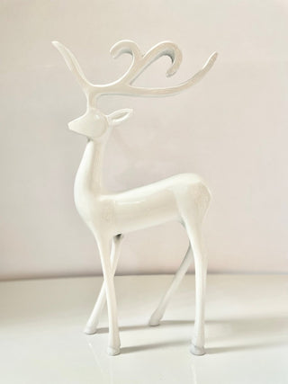 White Elegant Standing Deer (17.25"H) - DesignedBy The Boss