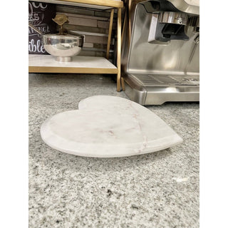 White Marble Heart-Shaped Serving Board - DesignedBy The Boss