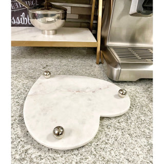 White Marble Heart-Shaped Serving Board - DesignedBy The Boss