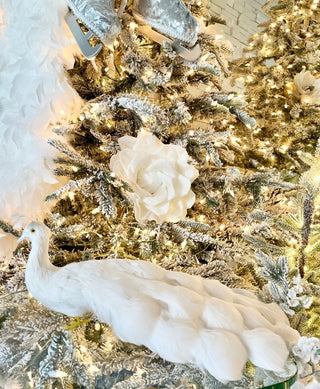 White Peacock With Real Feather, High Quality - DesignedBy The Boss